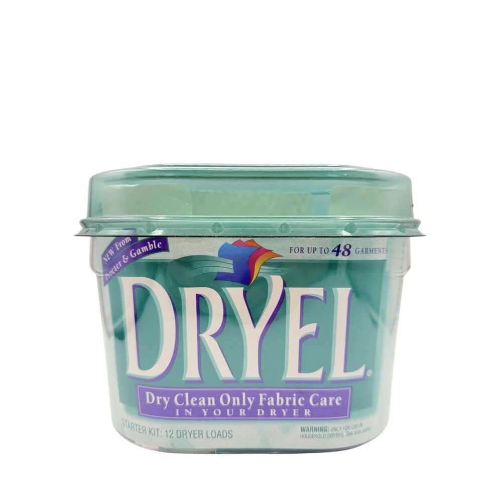 P&G Dryel At-Home Dry Clean Only Fabric Care Starter Kit 12 Loads Vintage 1997